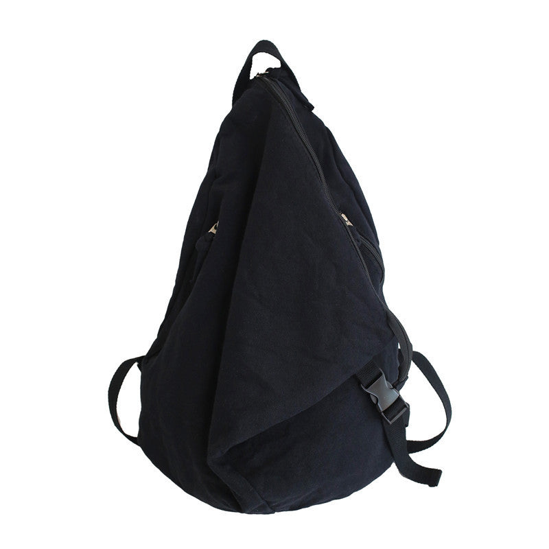 Women's & Men's & Washed Canvas Niche Solid Color Retro Backpacks