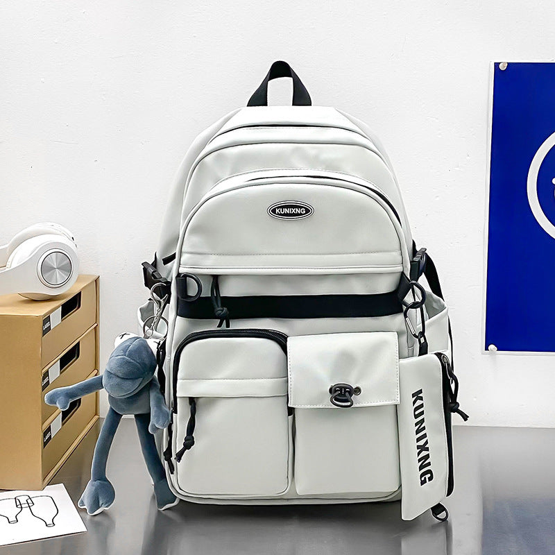 Nylon Good-looking Simple Female College Lightweight Backpacks
