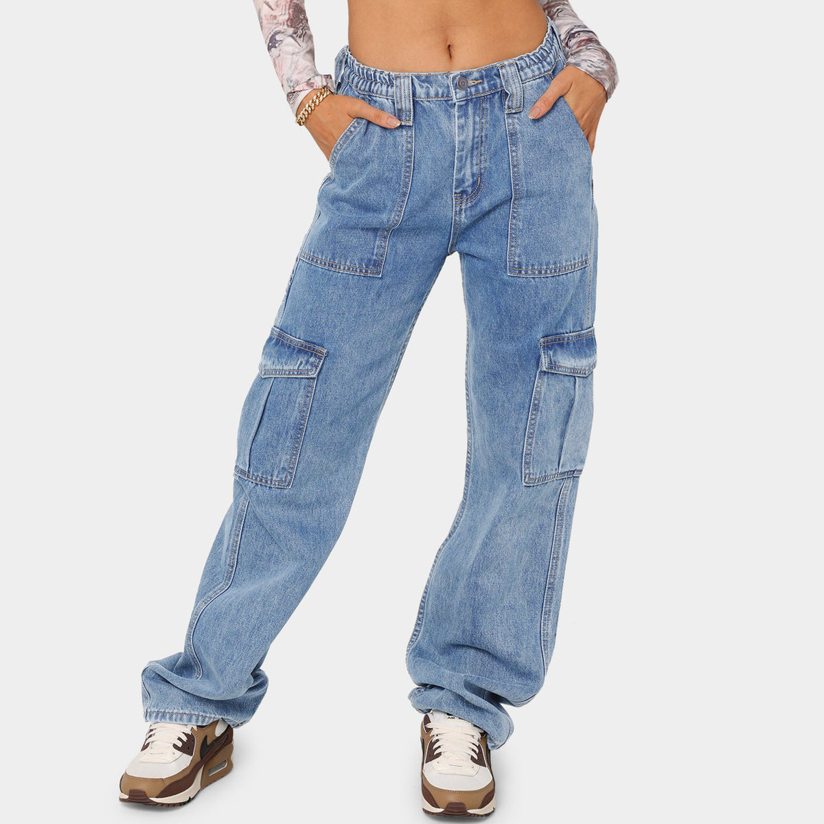 Women's Denim Design Personality Work Clothes Trousers Women's Jeans
