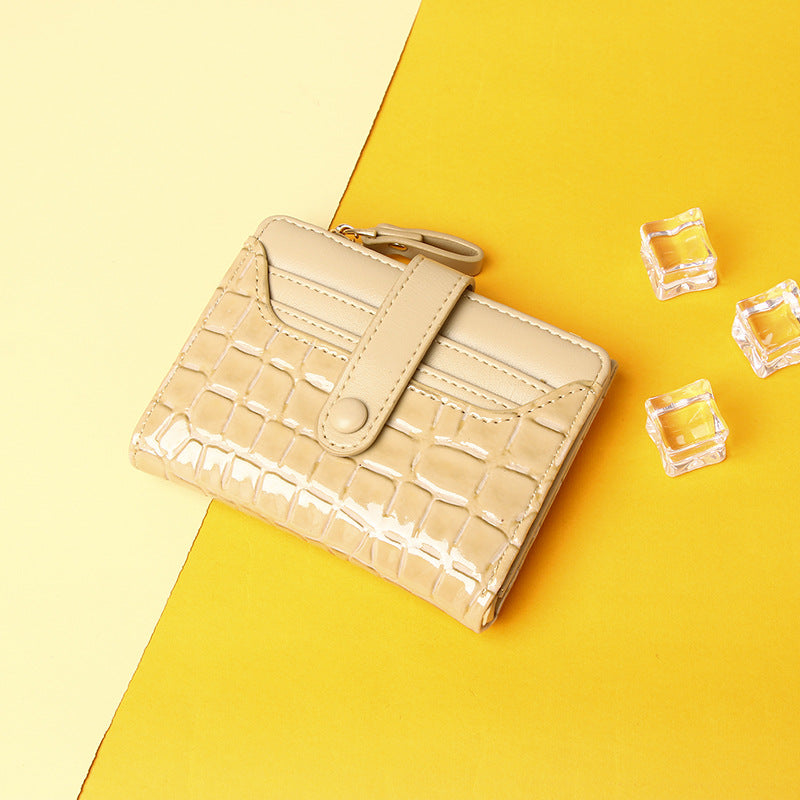 Women's Bank Credit Korean Style Contrast Color Buckle