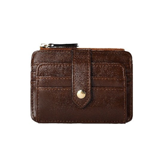 Men's Leather Compact Mini Slot Driving License Card Holder