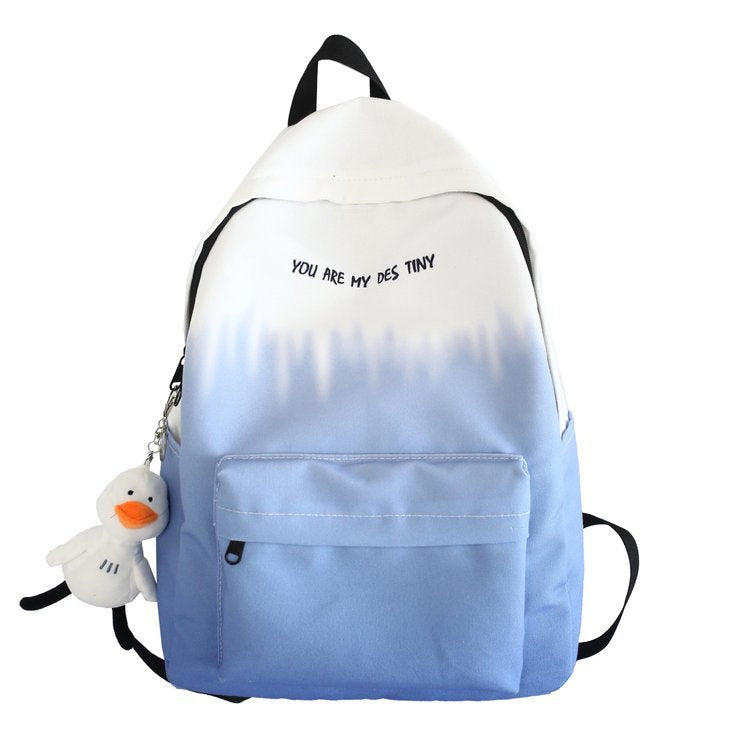 Korean Style Gradient Primary Female College Backpacks