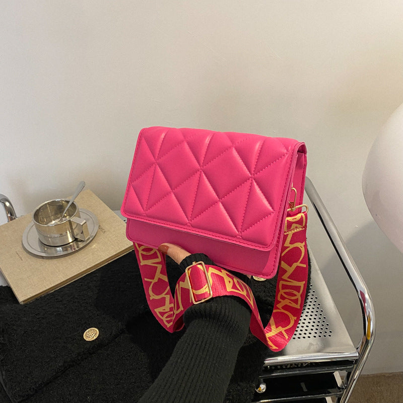 Women's Color Texture Western Style Korean Fashion Bags