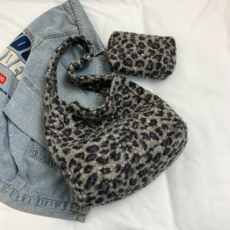 Simple Woolen Large Capacity One Combination Handbags