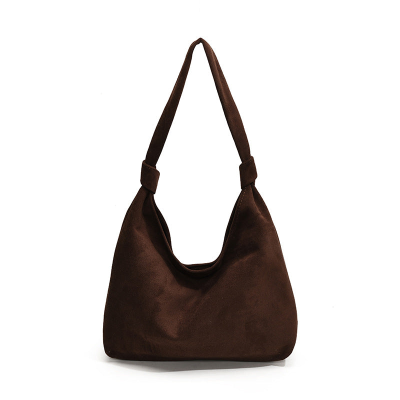 Suede Matte Solid Color Retro Simple Texture Bags