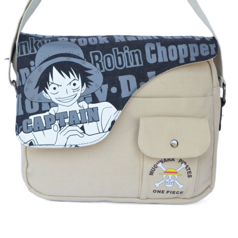 Anime Single Totoro Washed Canvas Attack On Titan Men's Shoulder Bags