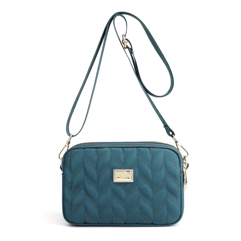 Women's Nylon Cloth Hand Carrying Mini Embroidered Bags