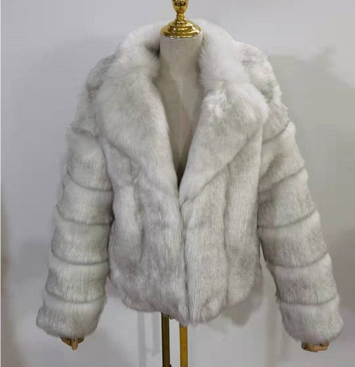Women's Comfortable Imitation Fur Overcoat Fashion Coats