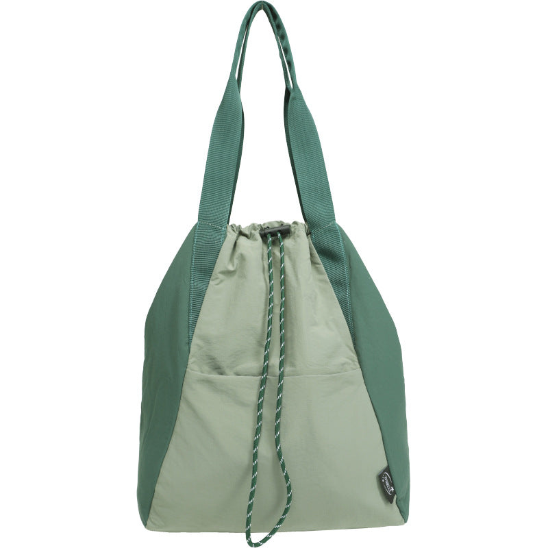 Women's Nylon Contrast Color Yoga Large Capacity Backpacks