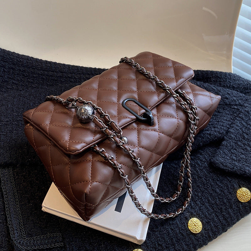 Women's Advanced Texture Fashion Rhombus Chain Niche Crossbody Bags