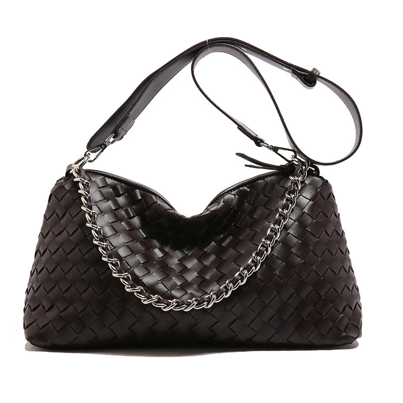 Women's Style High Sense Woven Texture Light Armpit Bags