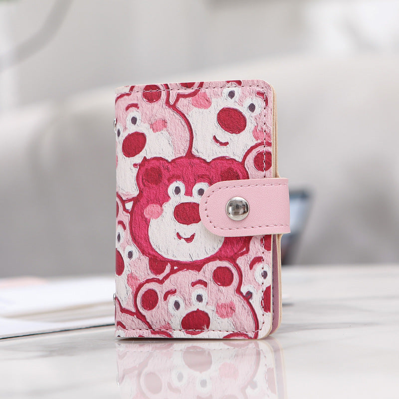 Bear Cartoon Female Personalized Minority Large Capacity Card Holder