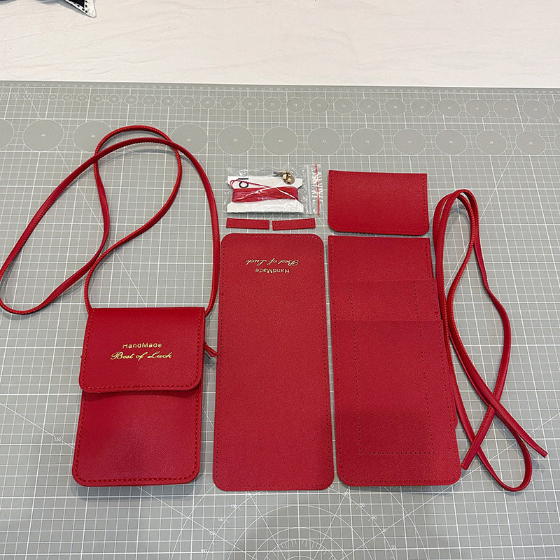 Mobile Hand Sewing Handmade Woven Material Phone Bags