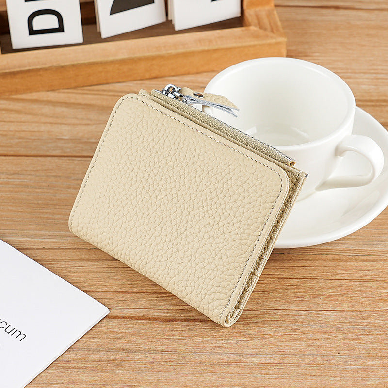 Women's Genuine Leather Style Zipper Mini Lady's Ladies Wallets