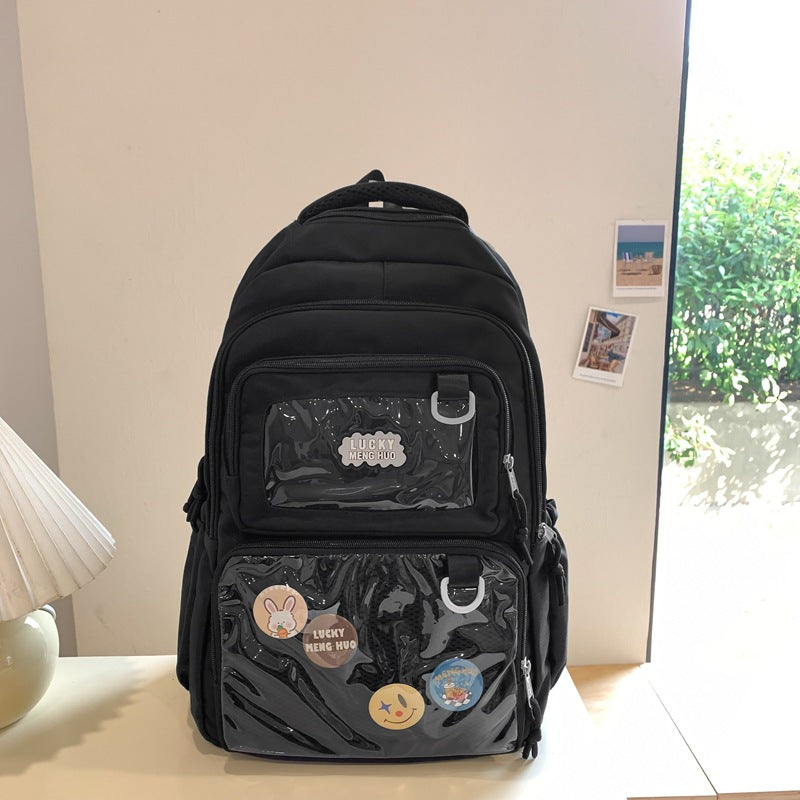 Large Capacity Female College Cute Versatile Transparent Backpacks