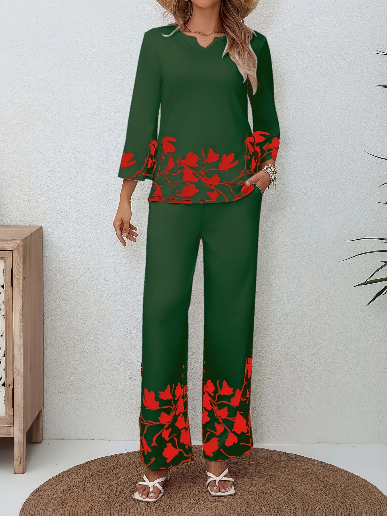 Women's Wear Light Luxury Loose Comfort Printing Fashion Casual Suit