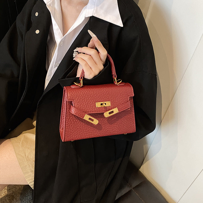 Women's Fashion Advanced Texture Niche Portable Kelly Shoulder Bags