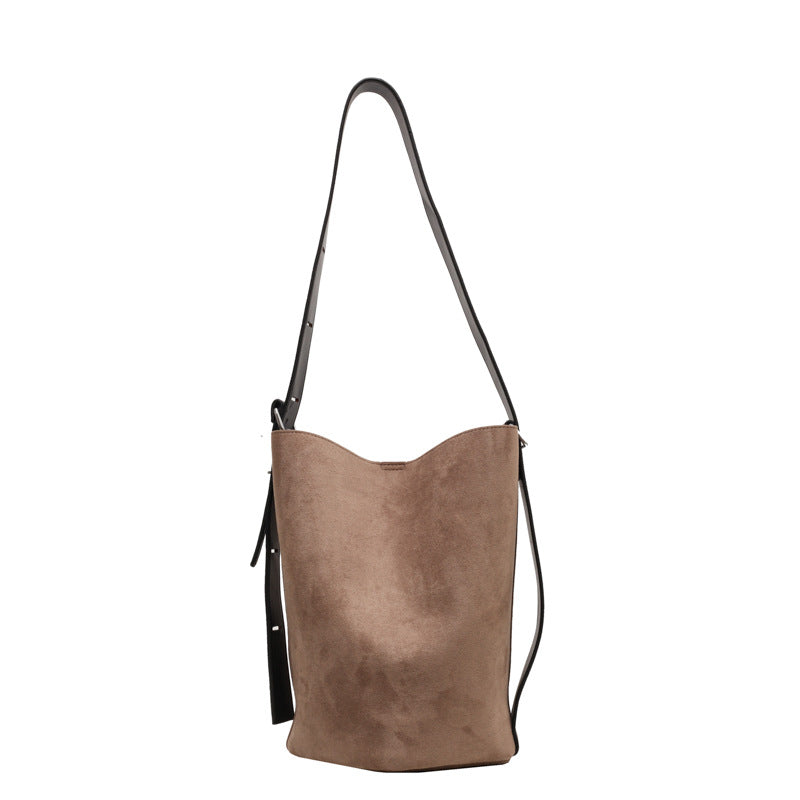 Women's Large Capacity Autumn Versatile Retro Frosted Shoulder Bags