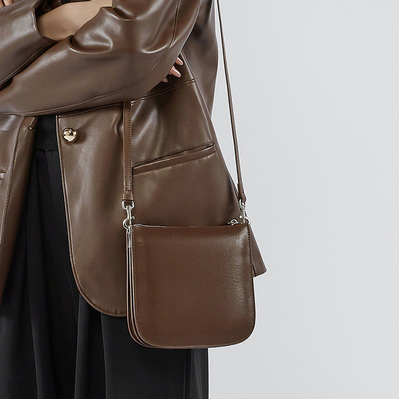 Women's Glamorous Genuine Leather Cell Underarm Crossbody Bags