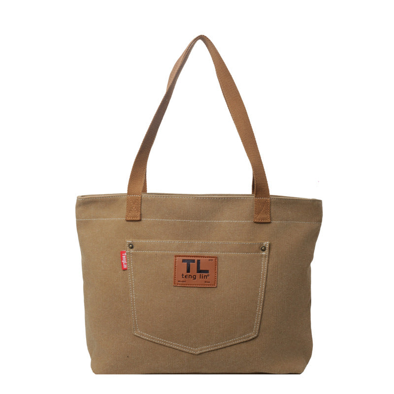Large Capacity Canvas Commute Minimalist College Tote Bags