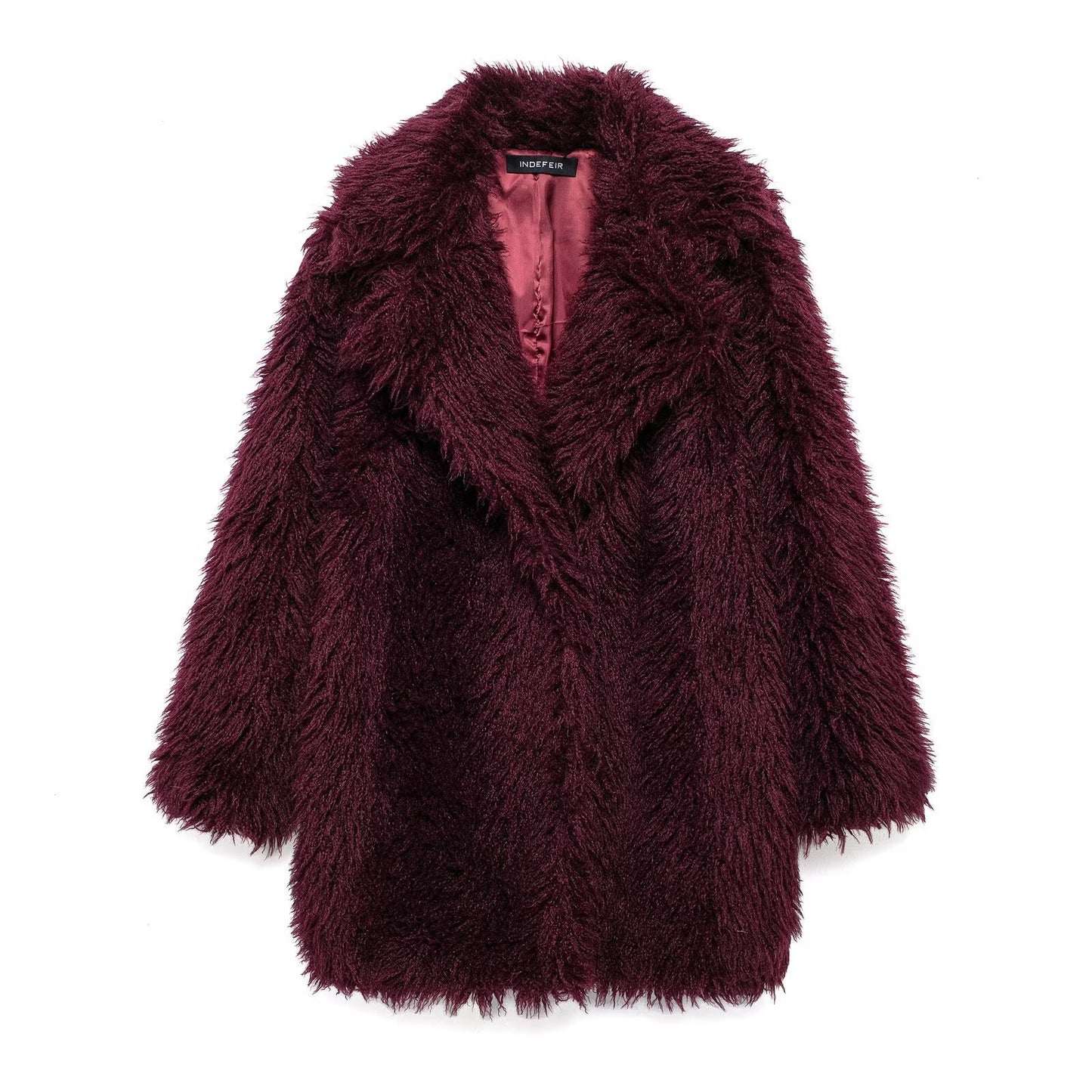 Women's Durable Artificial Fur Effect Large Coats