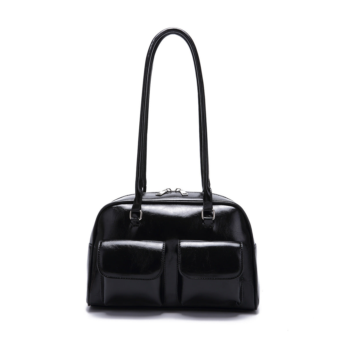 Women's Retro Portable Underarm Oil Wax Leather Shoulder Bags
