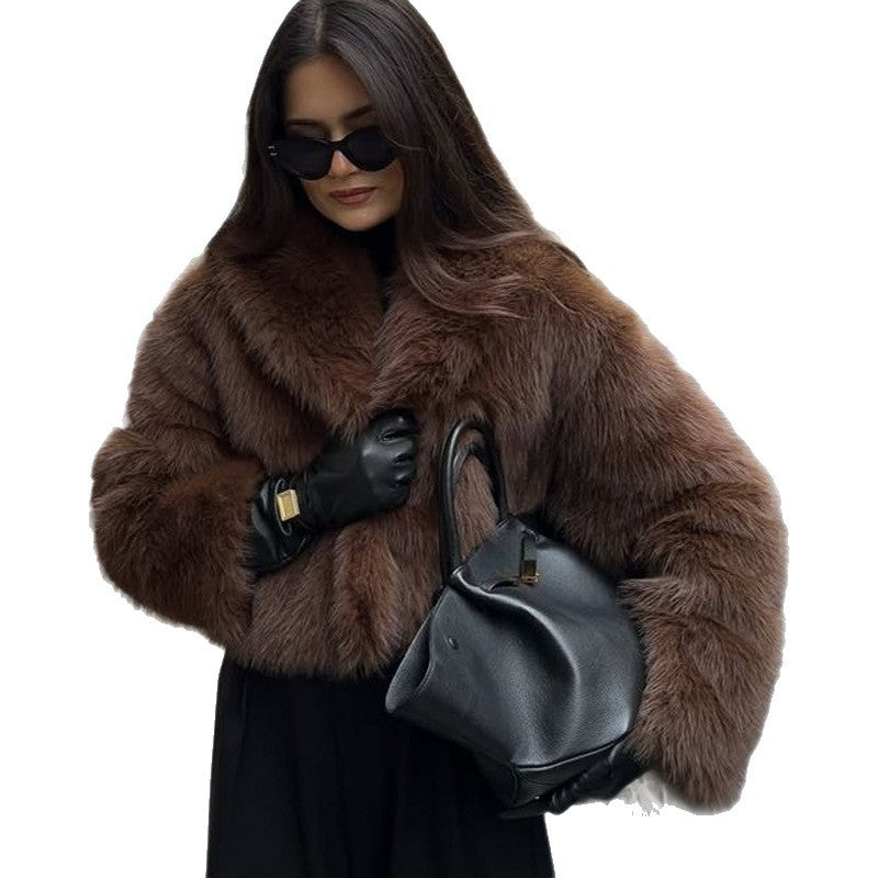 Women's Faux Fur Street Shooting Fashion Fox Coats