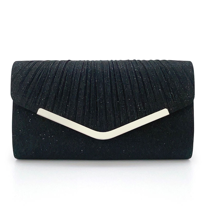 Women's Pleated Envelope Elegant Dress Dinner Clutch Evening Bags