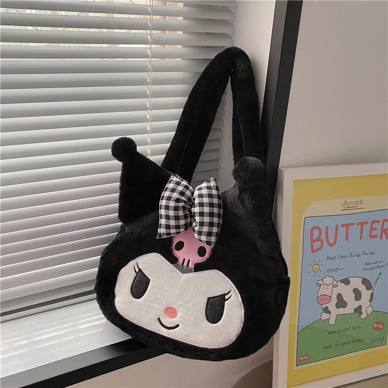 Cute Little Monster Plush Large Capacity Shoulder Bags