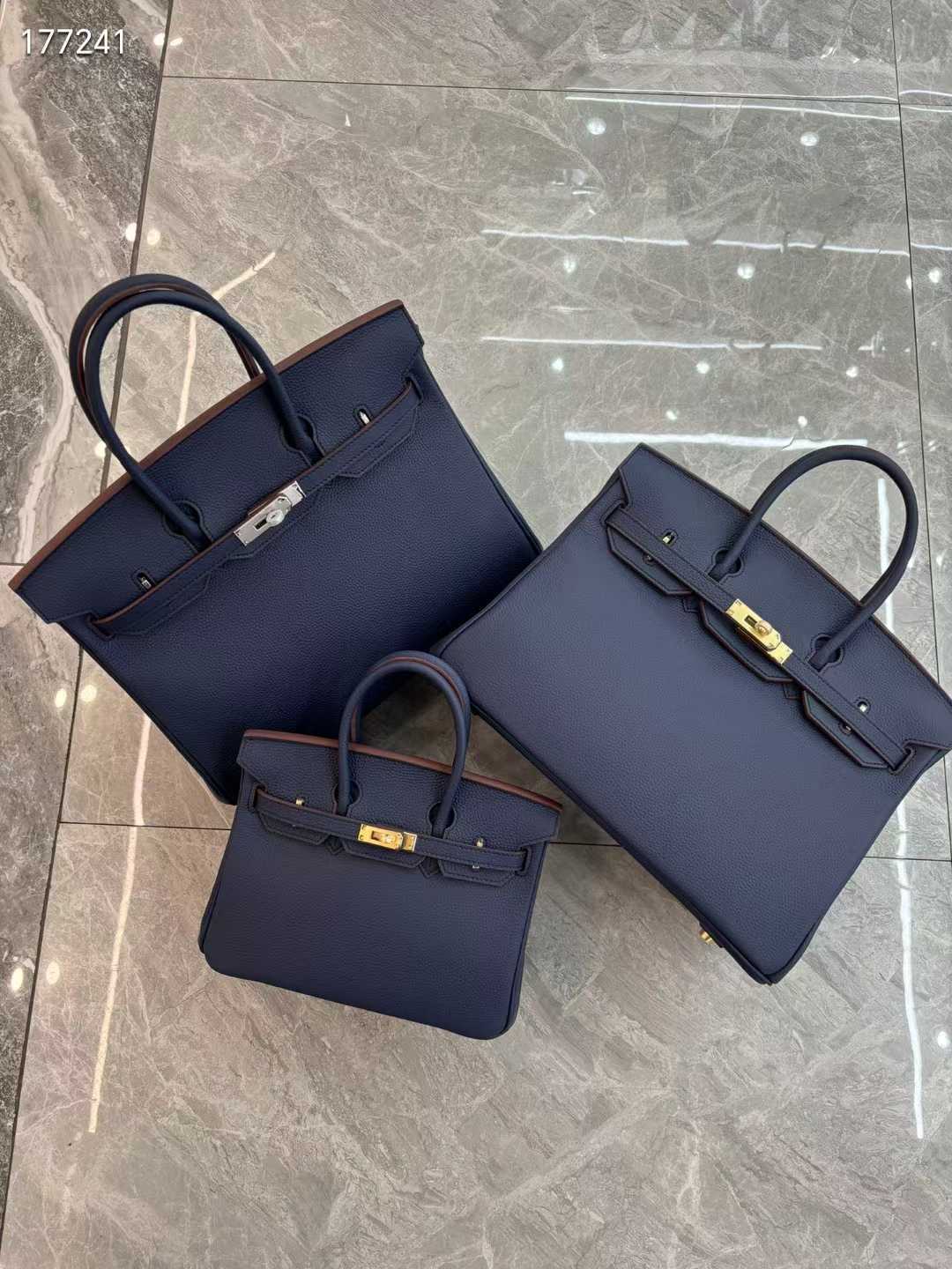 Women's Layer Cowhide Lychee Pattern Leather Kelly Large Handbags