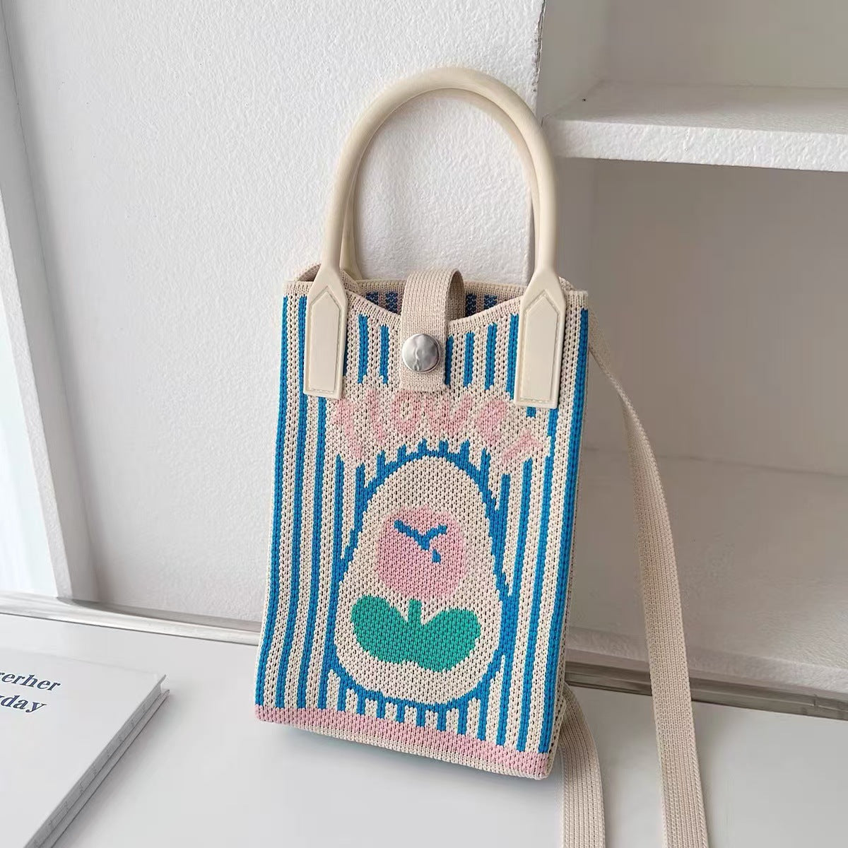 Women's Cat Mini Cute Lightweight Four Knitted Shoulder Bags