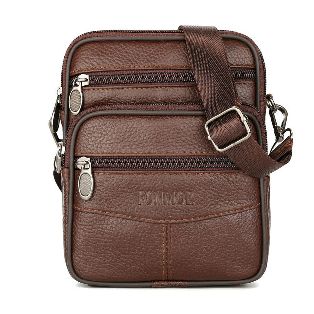Men's Versatile Genuine Leather First Layer Bags