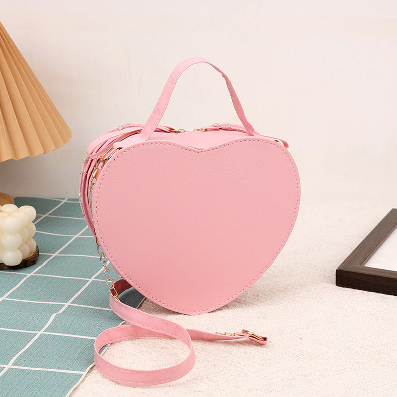Peach Heart Female Fashion Lady Embroidery Crossbody Bags