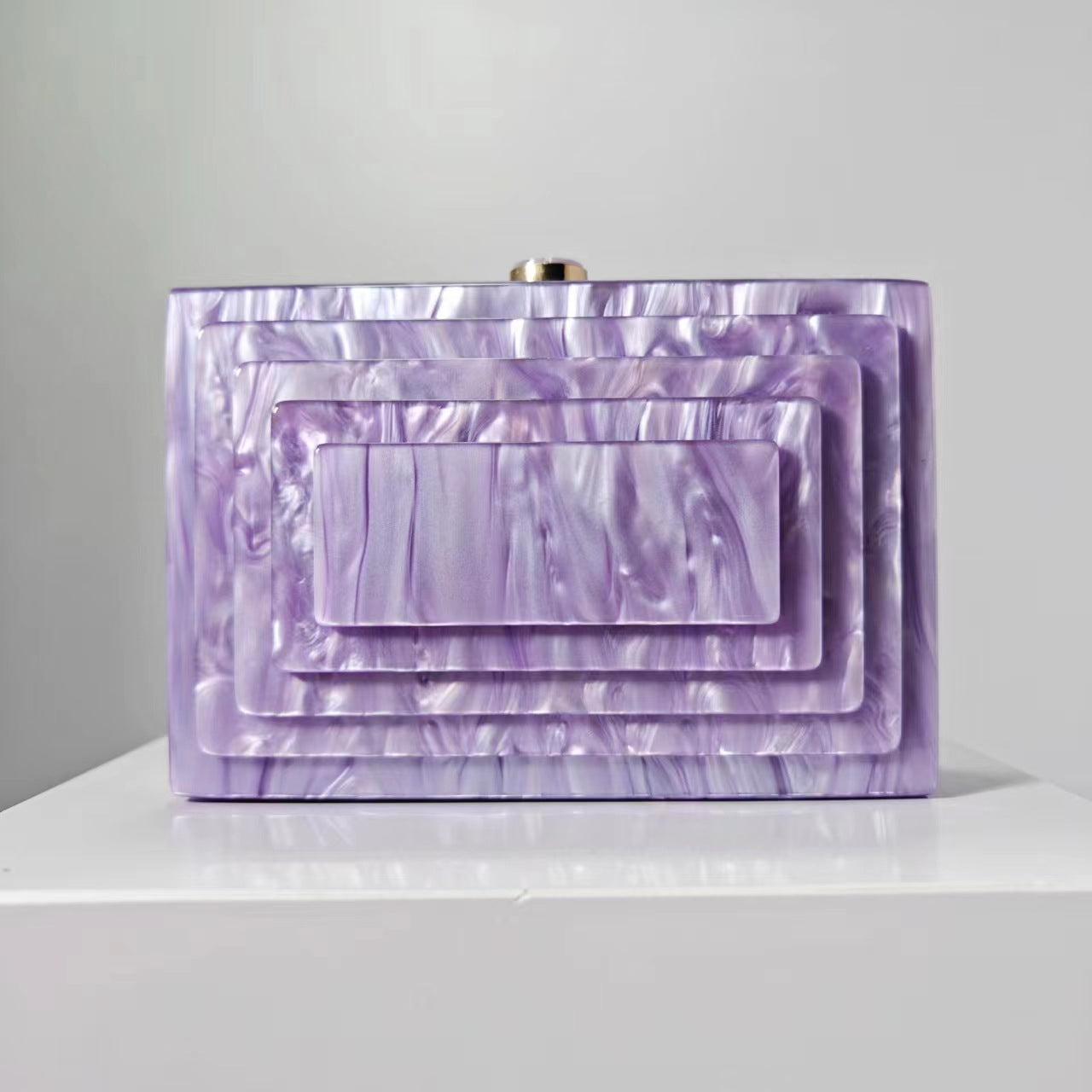 Women's Summer Dinner Retro Splicing Trendy Acrylic Evening Bags