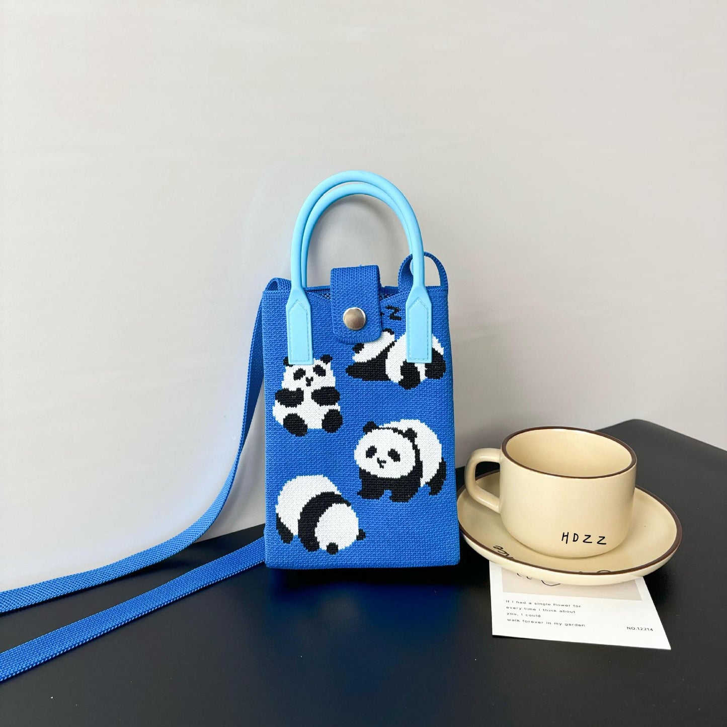 High Sense Mobile Cartoon Knitted Dopamine Bags
