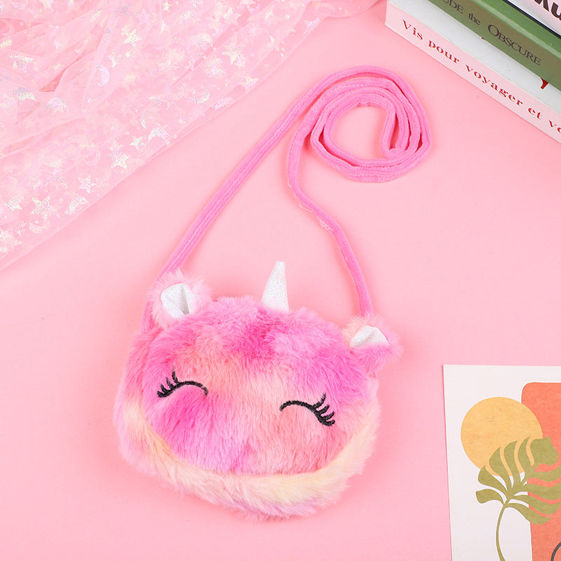 Cute Wild Cartoon Plush Female Change Crossbody Bags
