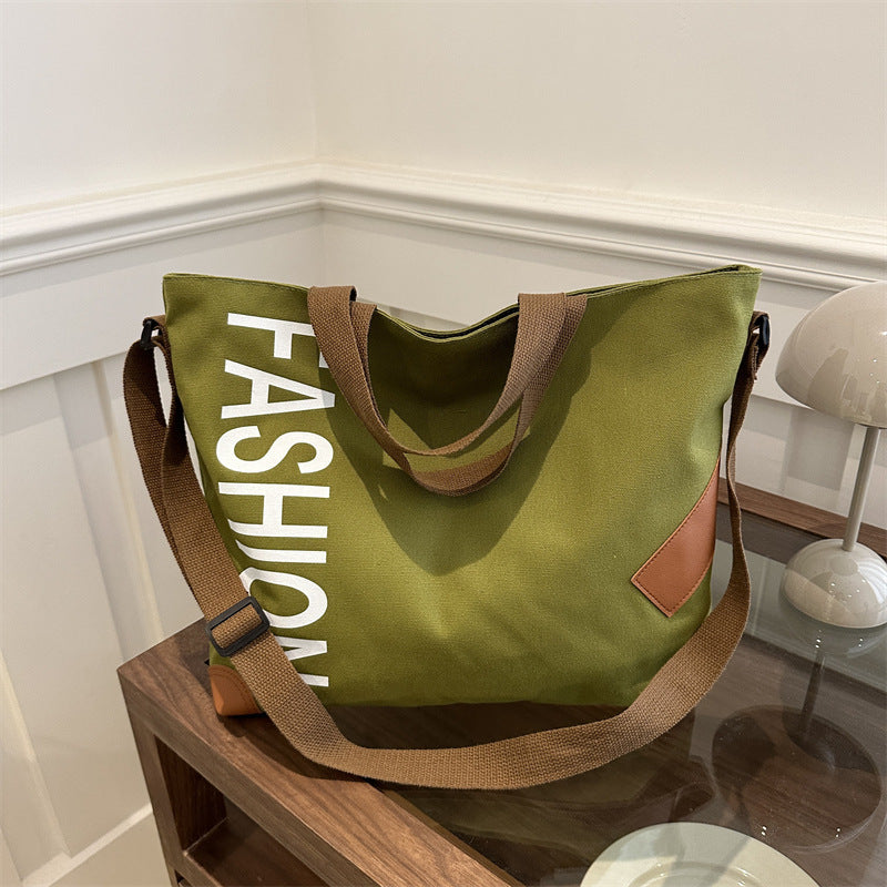 Women's Style Large Capacity Canvas Commuter Hand-held Crossbody Bags