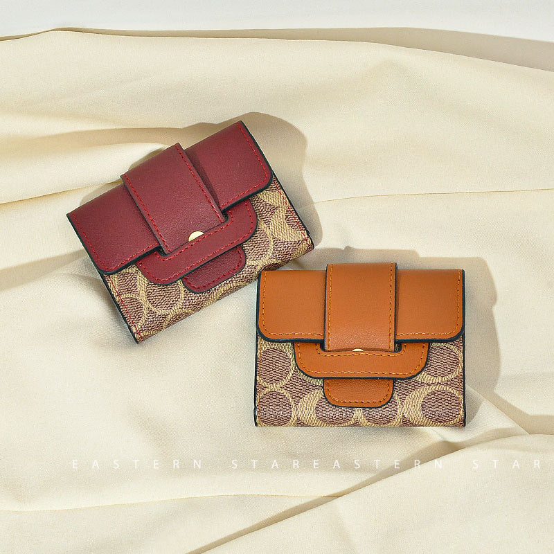 Women's Trendy Fashion Korean Zipper Expanding Card Holder