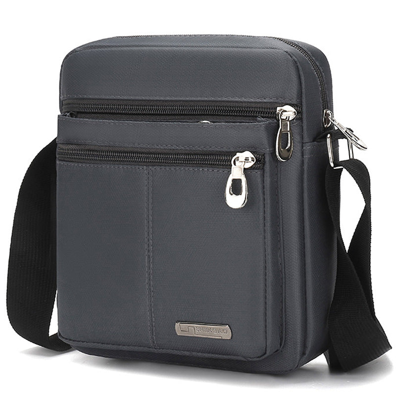 Men's Simple Oxford Cloth Waterproof Solid Color Men's Shoulder Bags