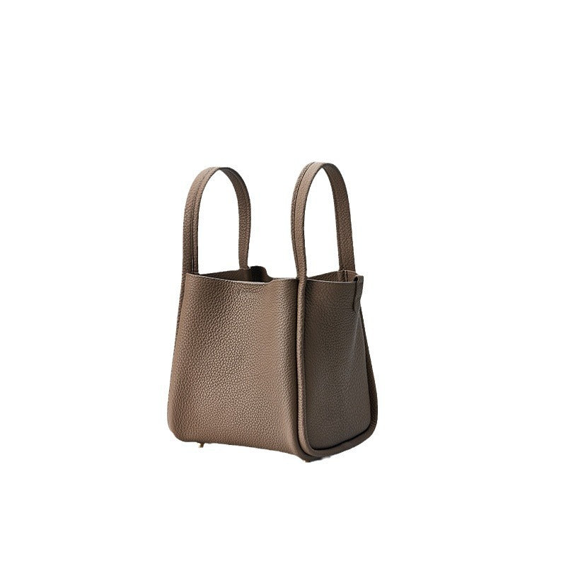 Vegetable Basket Series Genuine Leather Large Capacity Shoulder Bags