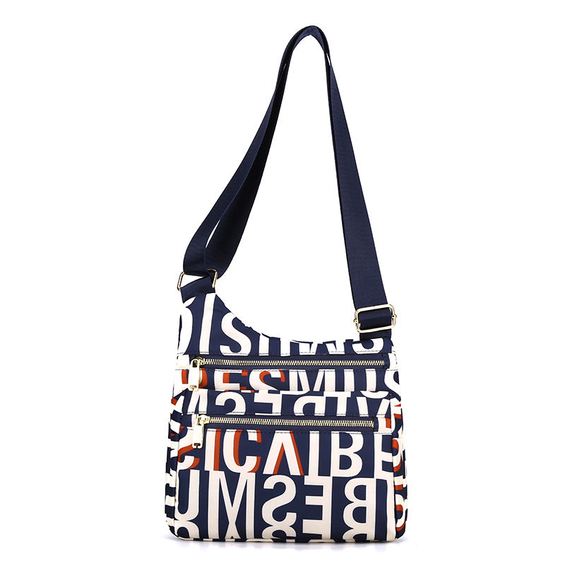 Women's Capacity Multilayer One Nylon Cloth Simple Crossbody Bags