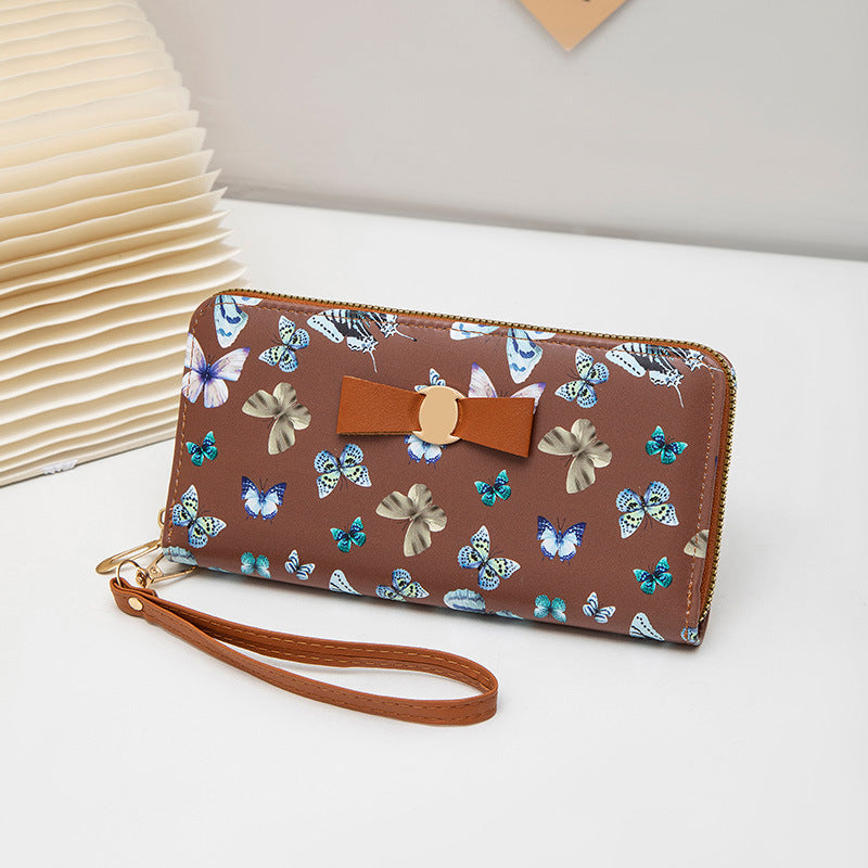 Fashion Long Butterfly Floral Simple Fresh Ladies Wallets
