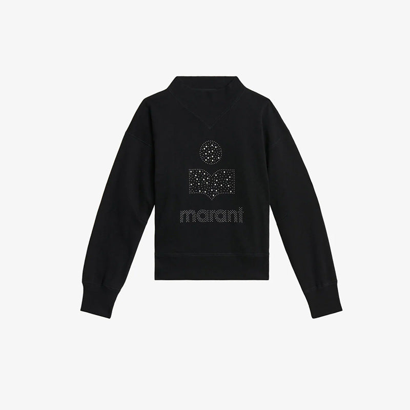 Women's North American Niche Classic Rhinestone Turtleneck Stand Sweaters