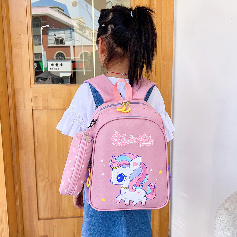 Children's Medium Back Class Boys Cartoon Cute Kindergarten School Bags