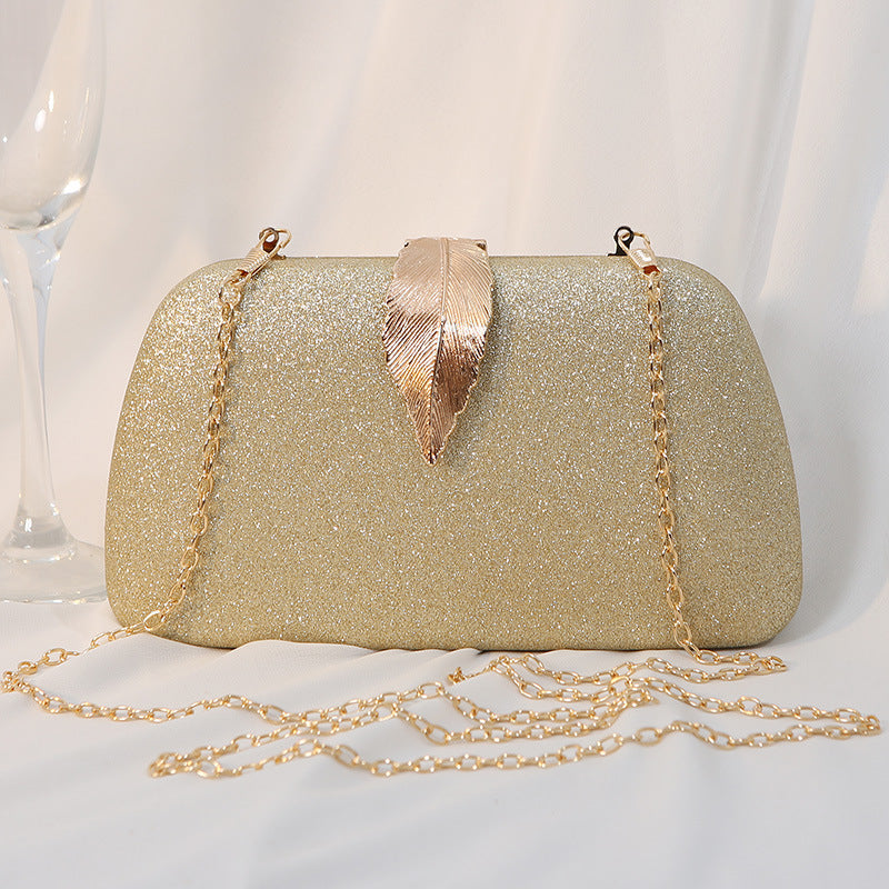 Dinner Metal Leaf Box Banquet Dress Evening Bags