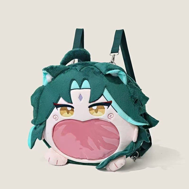 Future Cartoon Trendy Plush Big Mouth Backpacks