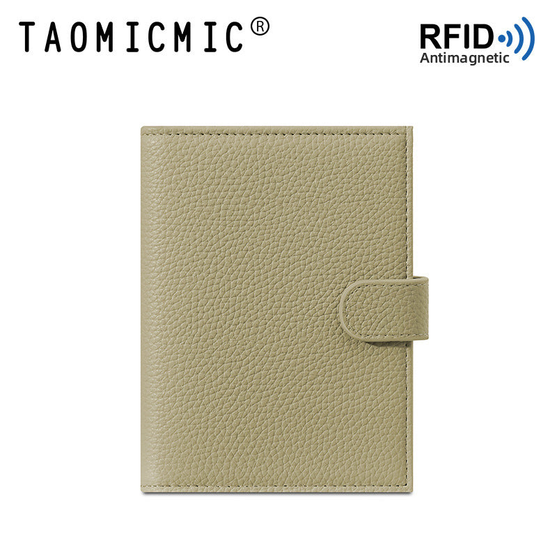 Women's Leather Passport Large Capacity Storage Document Ticket Id Package