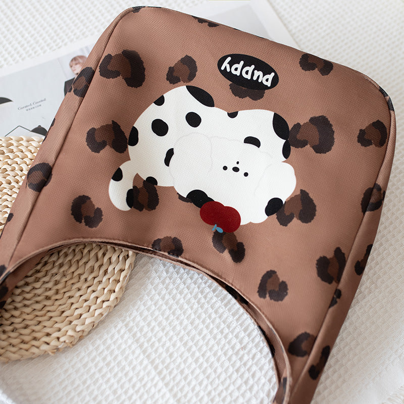 Women's Niche Leopard Print Large Capacity Cloth Bags