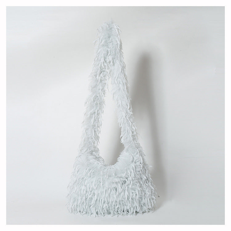 Women's Furry Tassel Plush Female Korean Style Shoulder Bags
