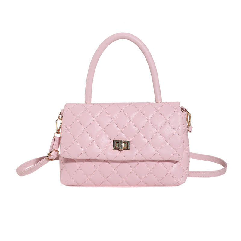 Rhombus Simple Textured Fashion Temperament Commute Bags